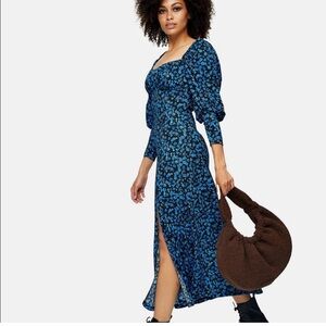 Topshop Blue Floral Women's Dress